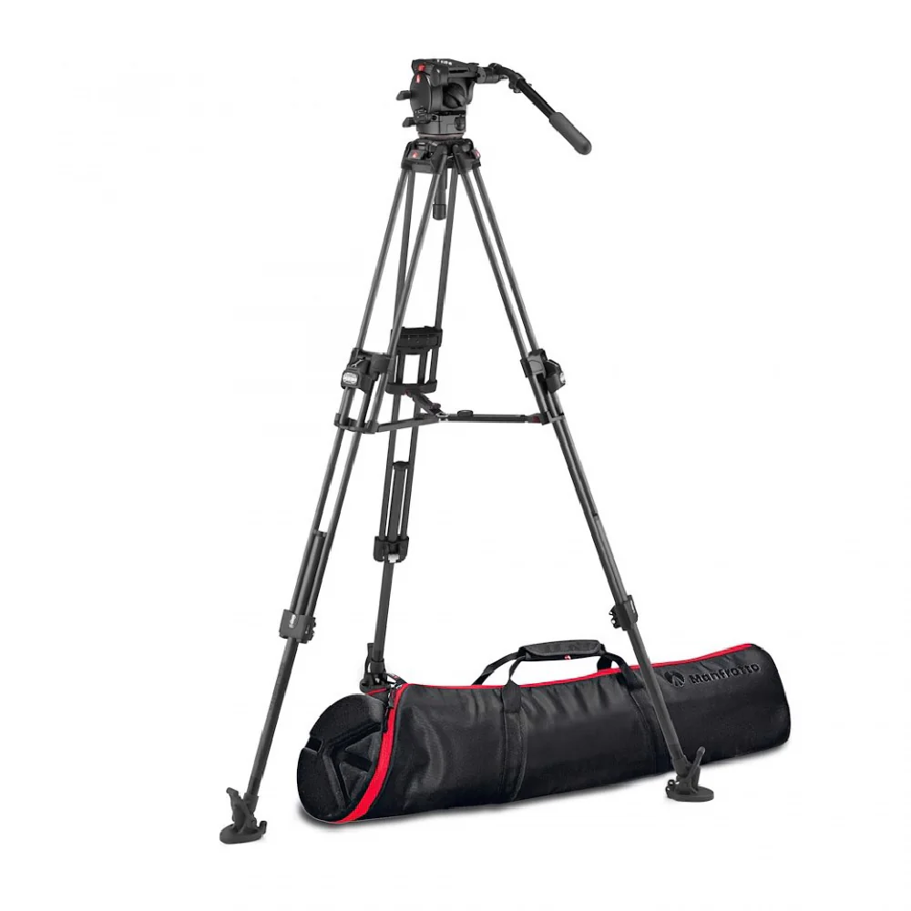 Manfrotto 526 Video Head with 645 Fast Twin Carbon Tripod