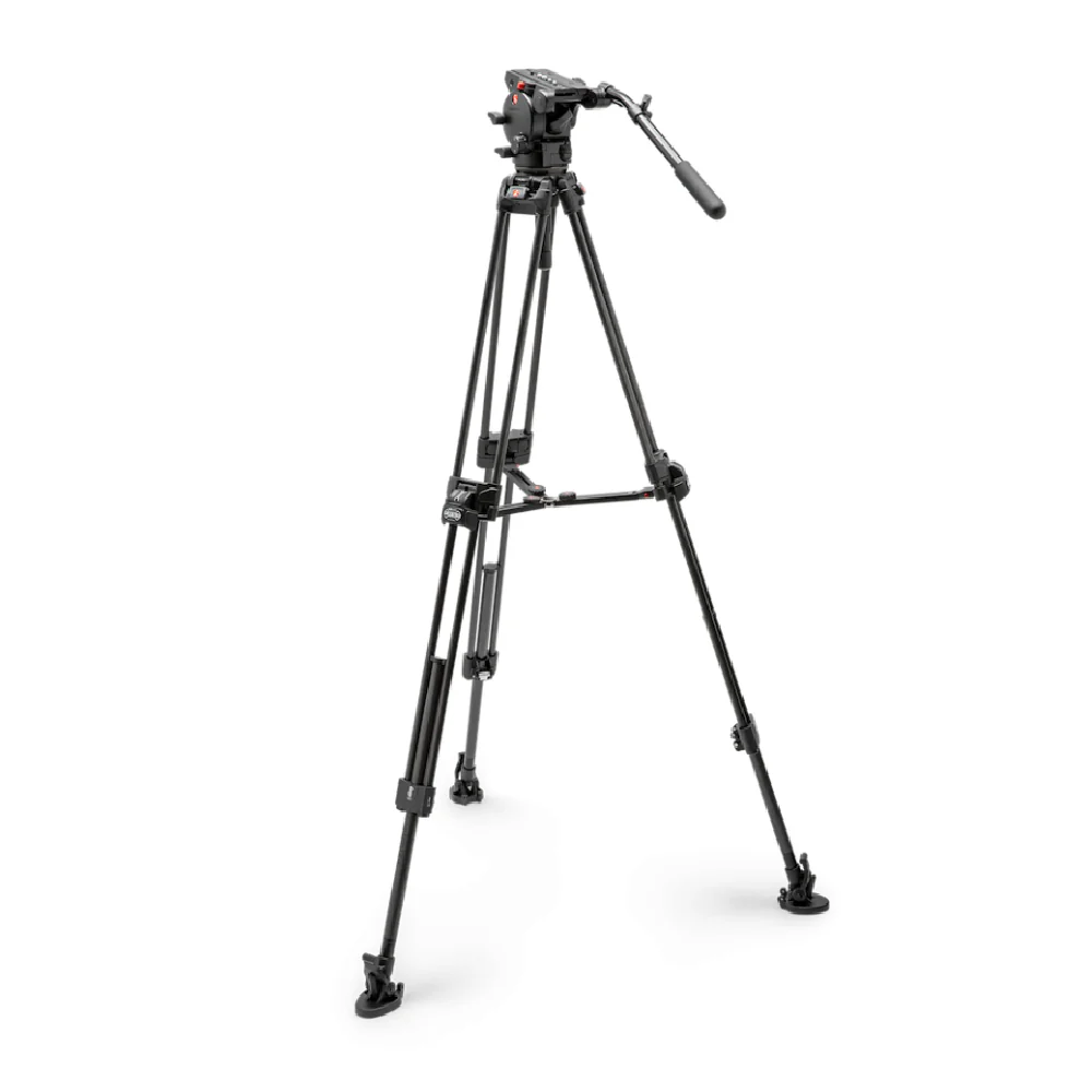 Manfrotto 526 Video Head with 645 Fast Twin Carbon Tripod - Image 2