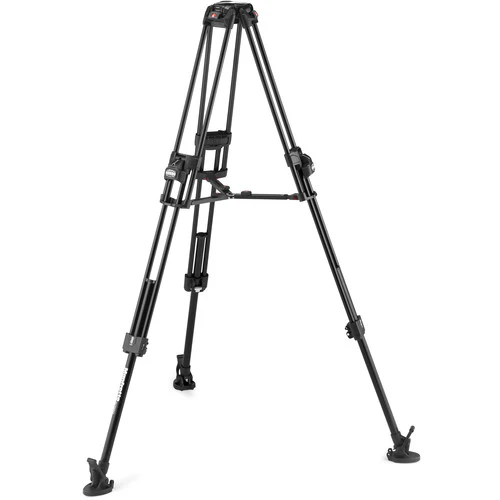 Manfrotto 504X / 645 FAST Twin Aluminium Video Tripod Kit (12 kg, Mid-Spreader, 100/75 mm Bowl, Bag) - MVK504XTWINFA - Image 2
