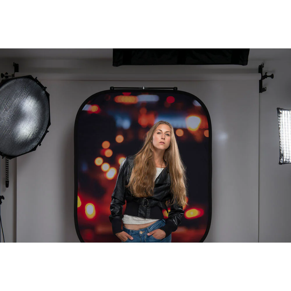 Manfrotto LL LB5730 Out of Focus Collapsible Background 1.2 x 1.5m Summer Foliage / City Lights - Image 2