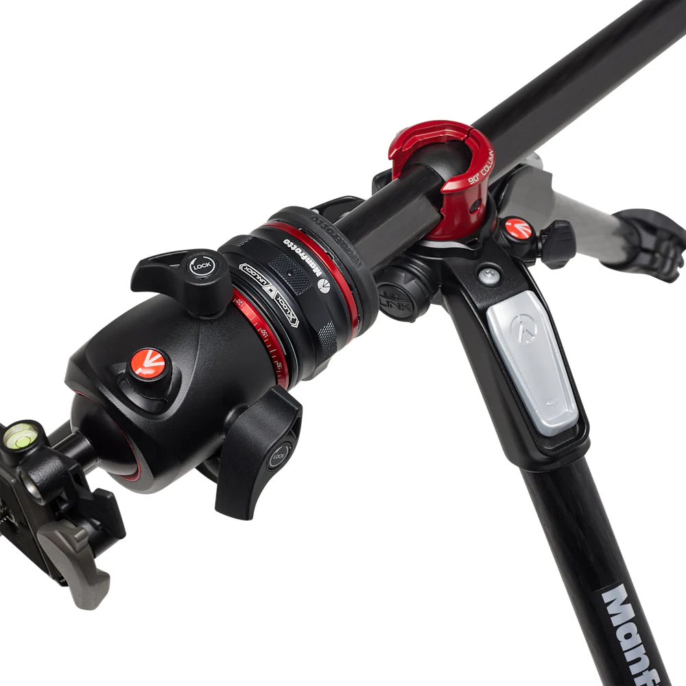 Manfrotto MT055CXPRO4 Carbon Fiber Tripod with MHXPRO-BHQ2 XPRO Ball Head & Move Quick Release Kit - Image 3