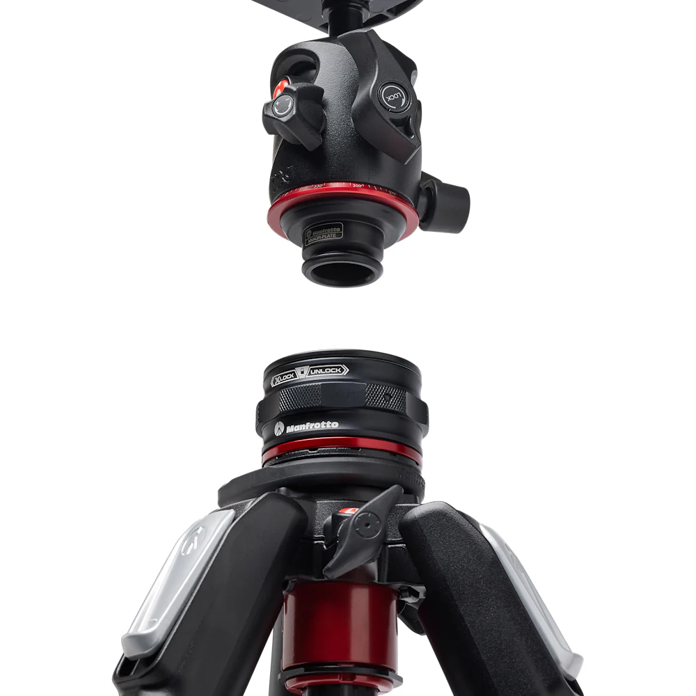Manfrotto MT055CXPRO4 Carbon Fiber Tripod with MHXPRO-BHQ2 XPRO Ball Head & Move Quick Release Kit - Image 6