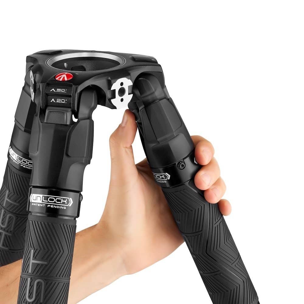 Manfrotto Tripod Vid 635 Fast Single CF fast twisting lock 75mm bowl 28.5-155cm 20Kg Payload - Image 21
