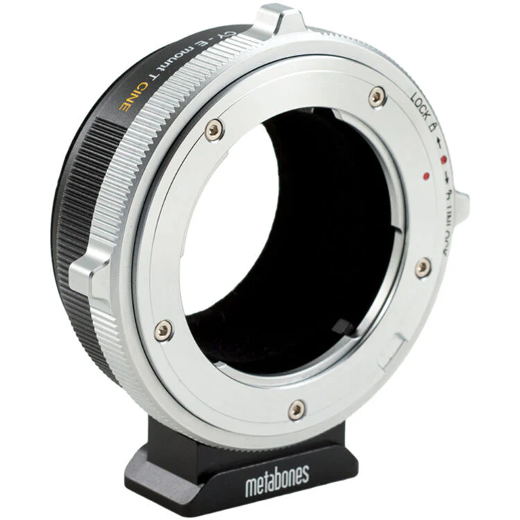 Metabones Contax Yashica to E-mount T Cine Adapter (Black Matt) - With Tripod Foot (MB_CY-E-BT2) - Image 2