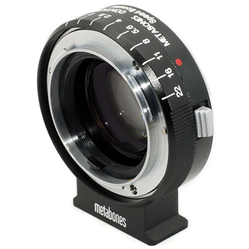 Metabones Speed Booster adaptor- Contarex to E-Mount 0.71x (Black Matt) - With Tripod Foot (MB_SPCX-E-BM1) - Image 3