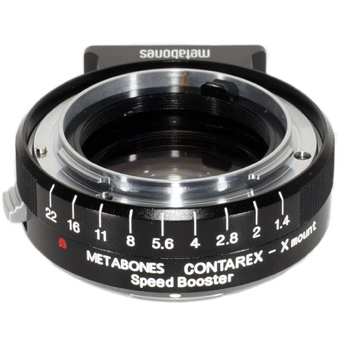 Metabones Speed Booster adaptor- Contarex- X-Mount 0.71x (Black Matt) - With Tripod Foot (MB_SPCX-X-BM1) - Image 2
