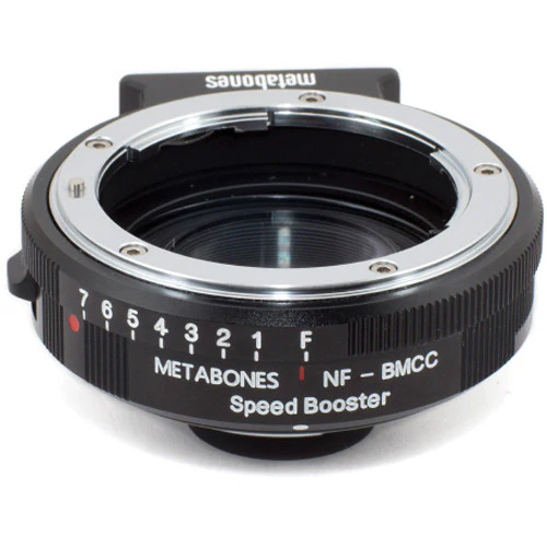 Metabones Speed Booster adaptor- Nikon G to BMCC Micro FourThirds (Black Matt) - With Tripod Foot (MB_SPNFG-BMCC-BM1)