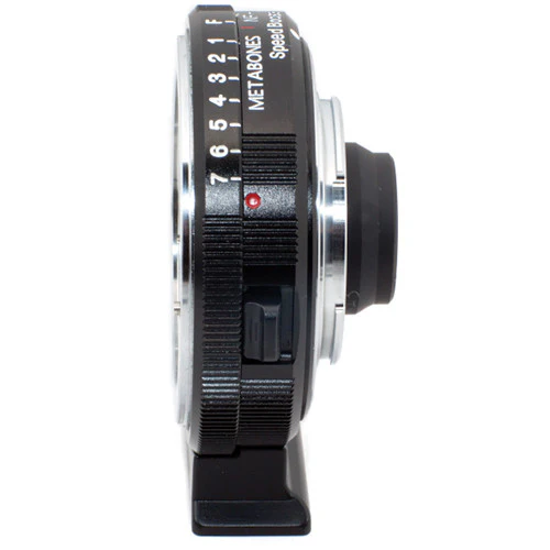 Metabones Speed Booster adaptor- Nikon G to BMCC Micro FourThirds (Black Matt) - With Tripod Foot (MB_SPNFG-BMCC-BM1) - Image 4