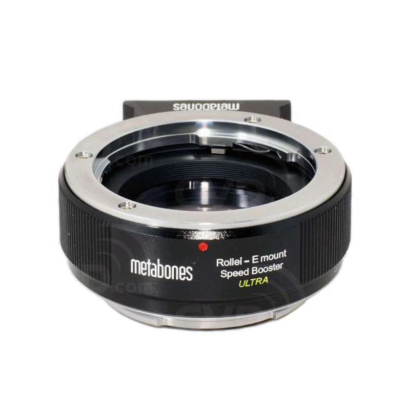 Metabones Speed Booster adaptor- ROLLEI QBM to E-Mount ULTRA 0.71x (Black Matt) - With Tripod Foot (MB_SPROLLEI-E-BM2) - Image 3
