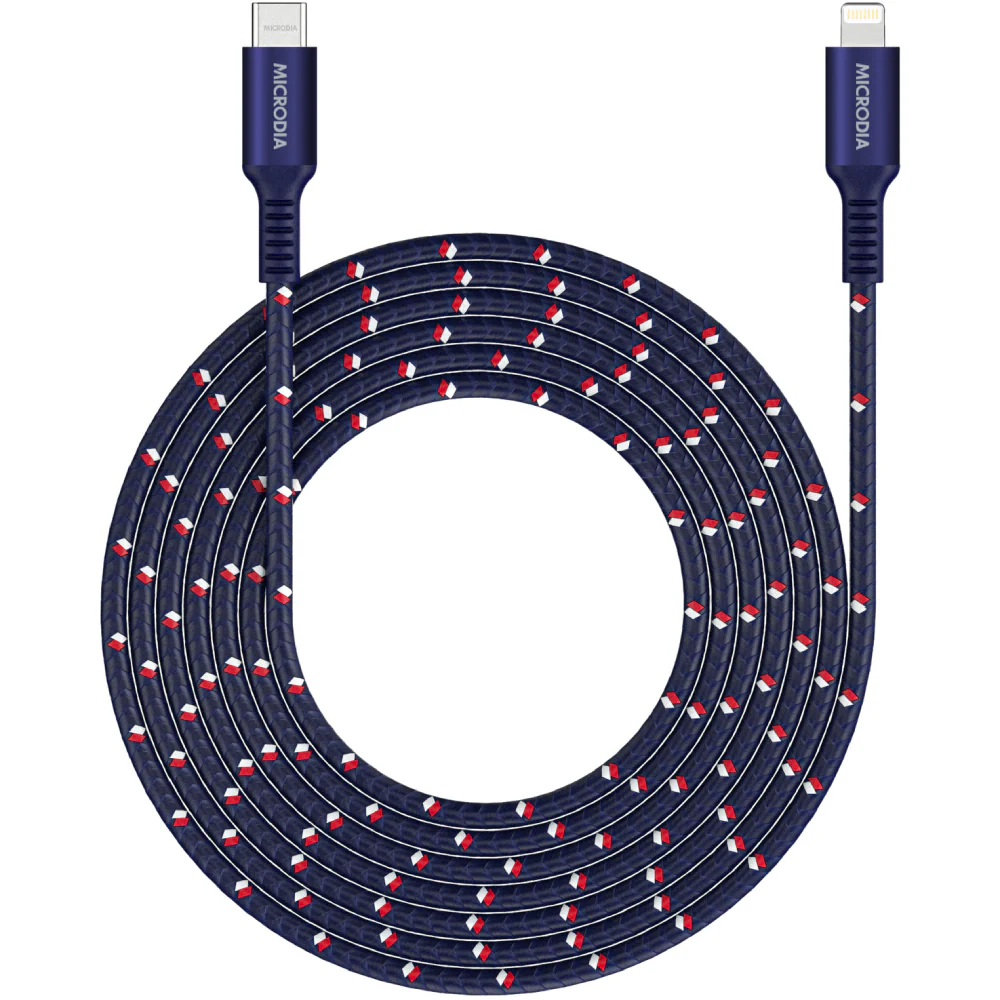 Microdia ExeCable Tweed PD60W 2.6m USB-C to Lightning Cable - Image 3