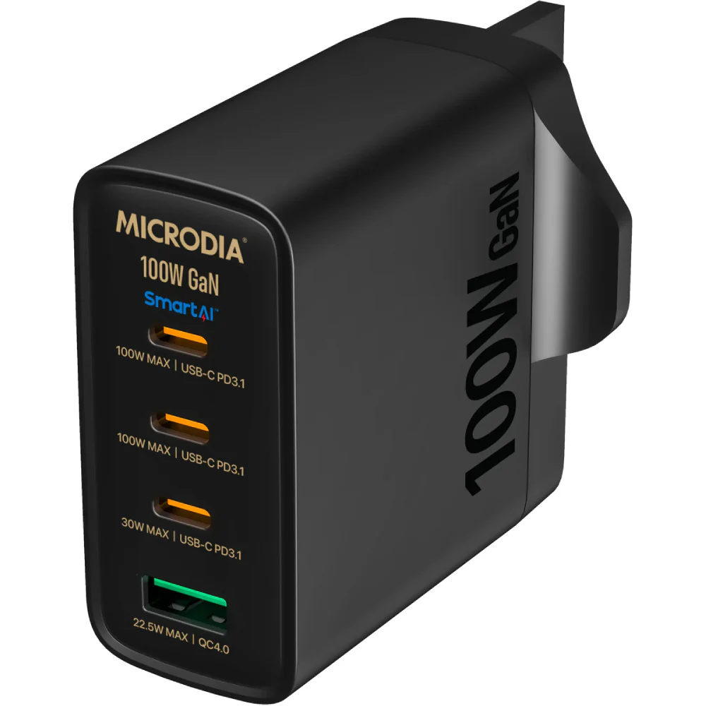 Microdia SmartCube Nano 100W 4 Port GaN Wall Charger - Image 6
