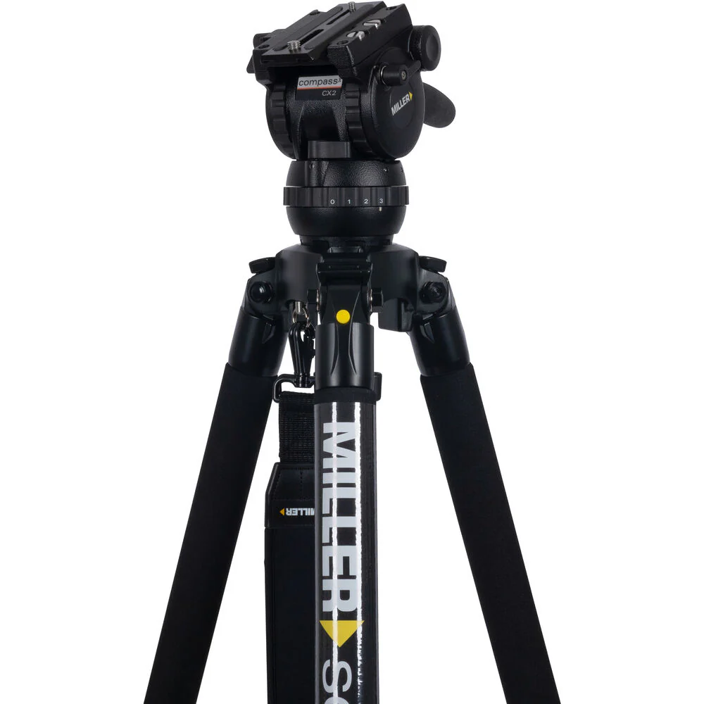 Miller CX2 Fluid Head with SOLO-Q 75 3-Stage Tripod (Carbon Fiber) - Image 4