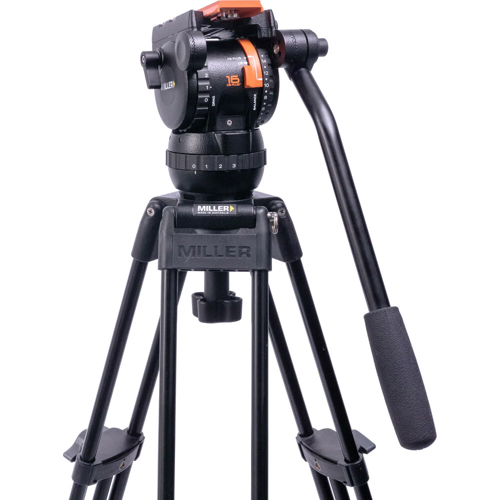 Miller Versa CXV2 Head, 1-Stage Toggle Alloy Tripod, Mid-Level Spreader, Rubber Feet & Soft Case Kit - Image 3