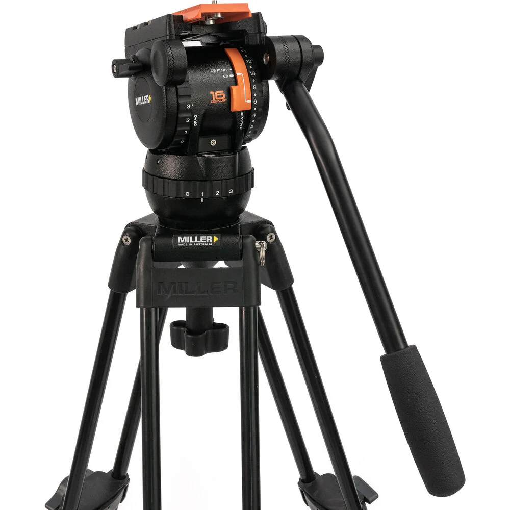 Miller Versa CXV6 Head, Toggle 2-Stage Alloy Tripod, Mid-Level Spreader, Rubber Feet & Soft Case Kit - Image 2