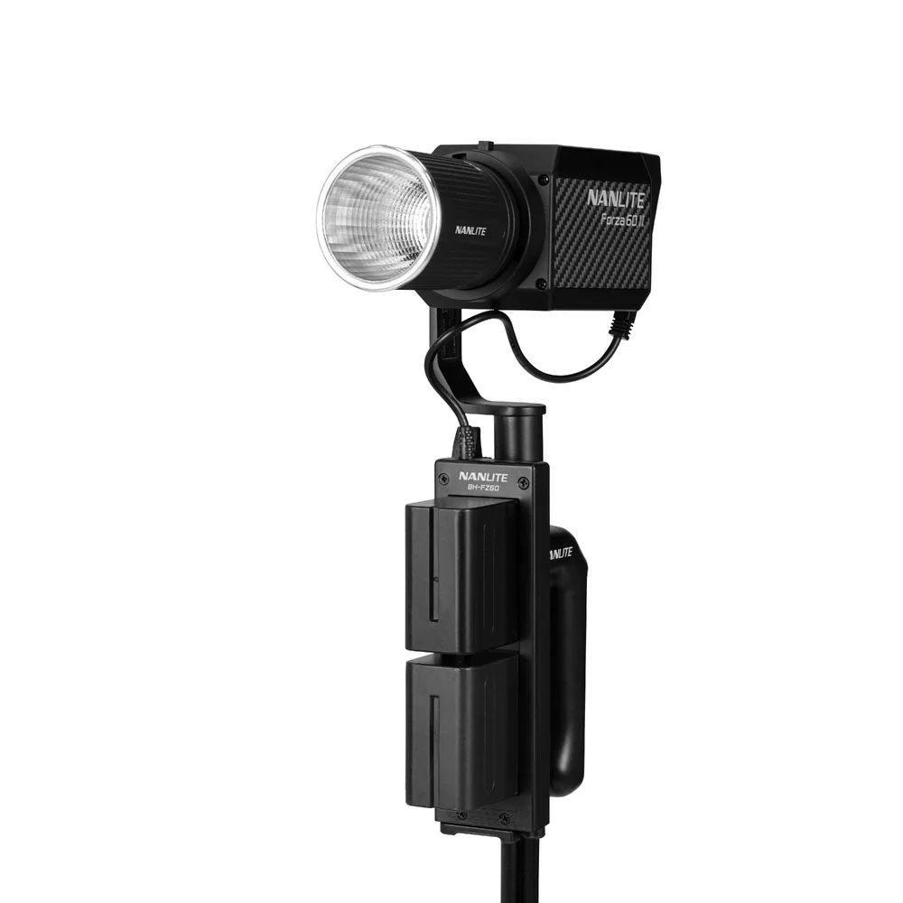 Nanlite Forza 60 II monolight 5600K LED light with Battery Handle and Bowens adaptor - Image 7