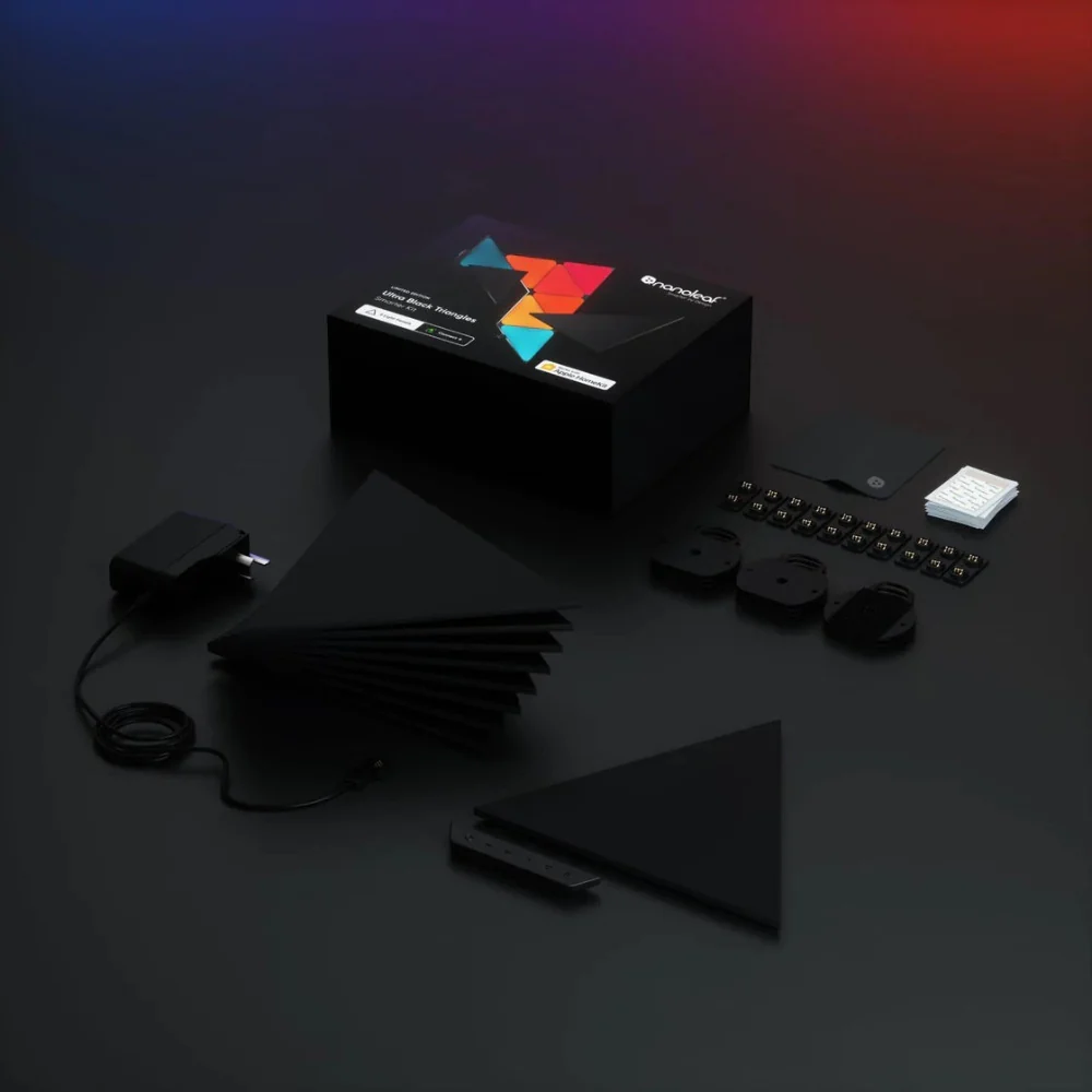 Nanoleaf Shapes - Ultra Black Triangles Starter Kit (9 Panels) - Image 6
