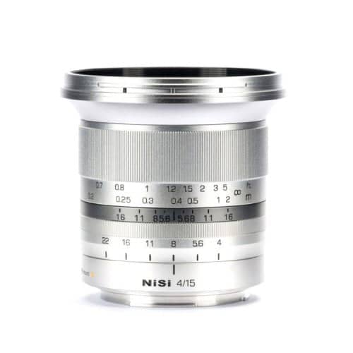 NiSi 15mm f/4 Sunstar Super Wide Angle Full Frame ASPH Lens - Silver - Image 2