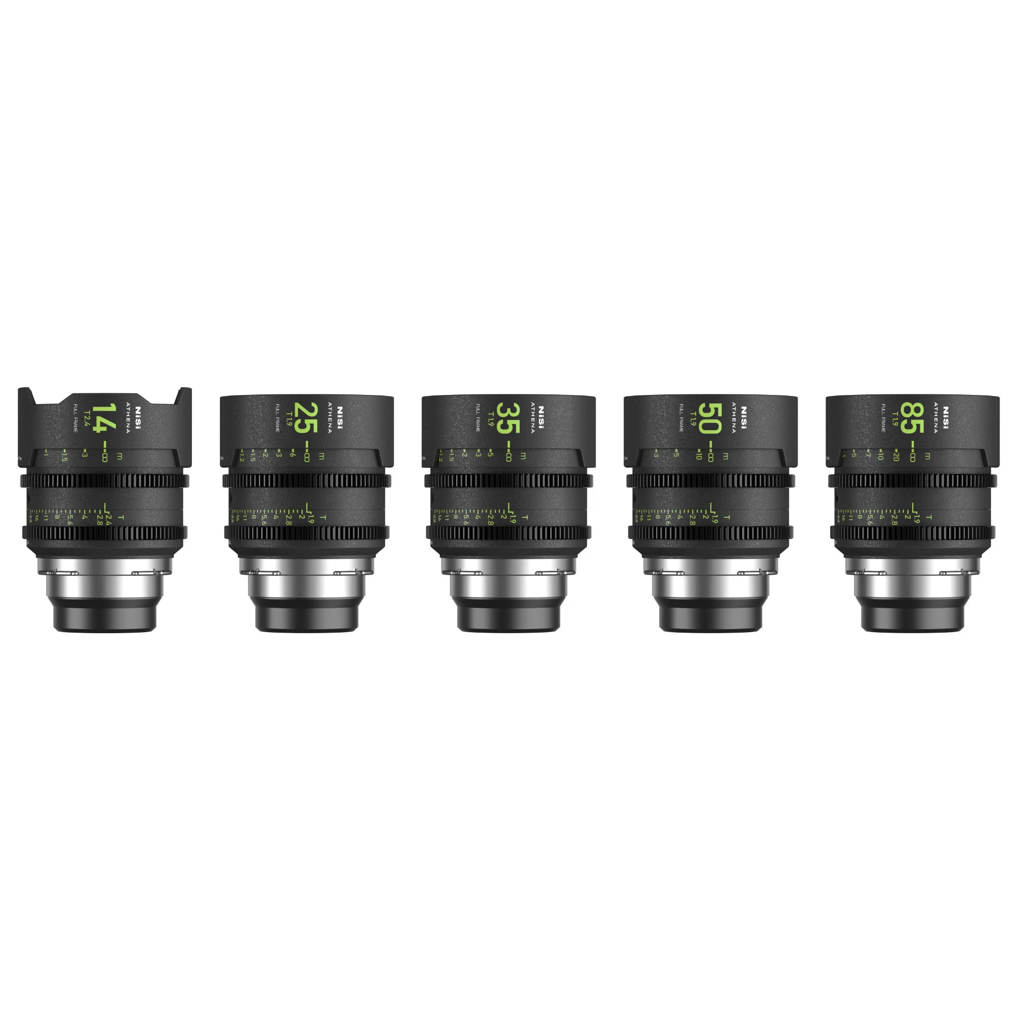 NiSi ATHENA PRIME Full Frame Cinema Lens Kit with 5 Lenses 14mm T2.4, 25mm T1.9, 35mm T1.9, 50mm T1.9, 85mm T1.9 + Hard Case (PL Mount) - Image 15