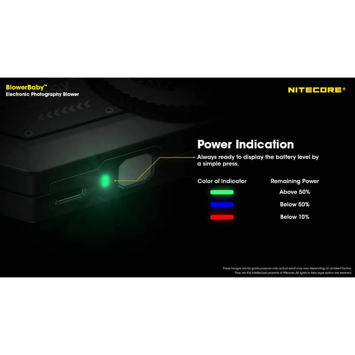 Nitecore BlowerBaby Rechargeable Cleaning Blower for Cameras & Electronics - Image 11