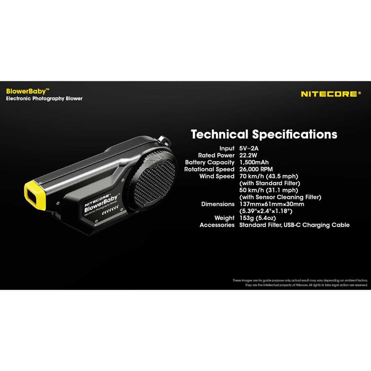 Nitecore BlowerBaby Rechargeable Cleaning Blower for Cameras & Electronics - Image 12