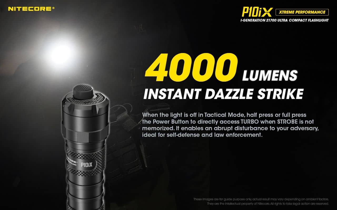 Nitecore P10iX compact 4000 lumen 158m USB-C rechargeable tactical floodlight - Image 10