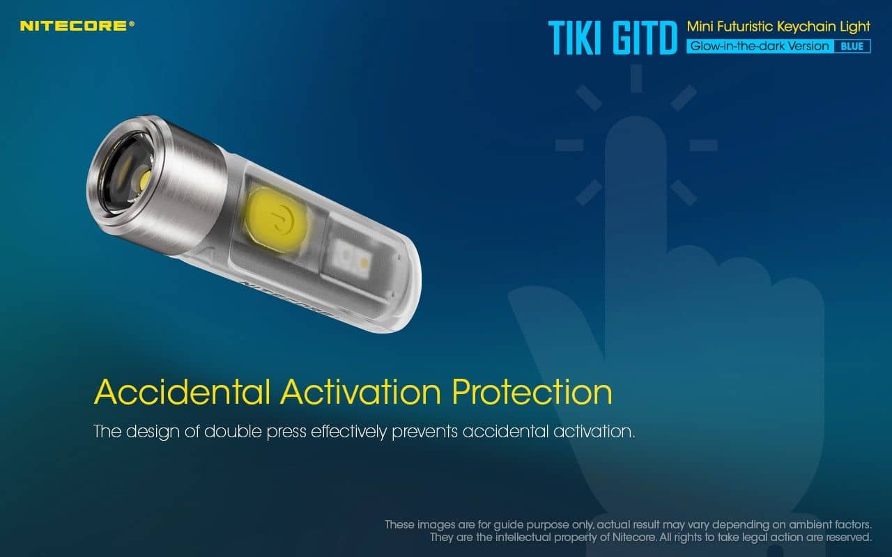 Nitecore TIKI GITD Blue glow in the dark 300 lumen keychain light - Image 17