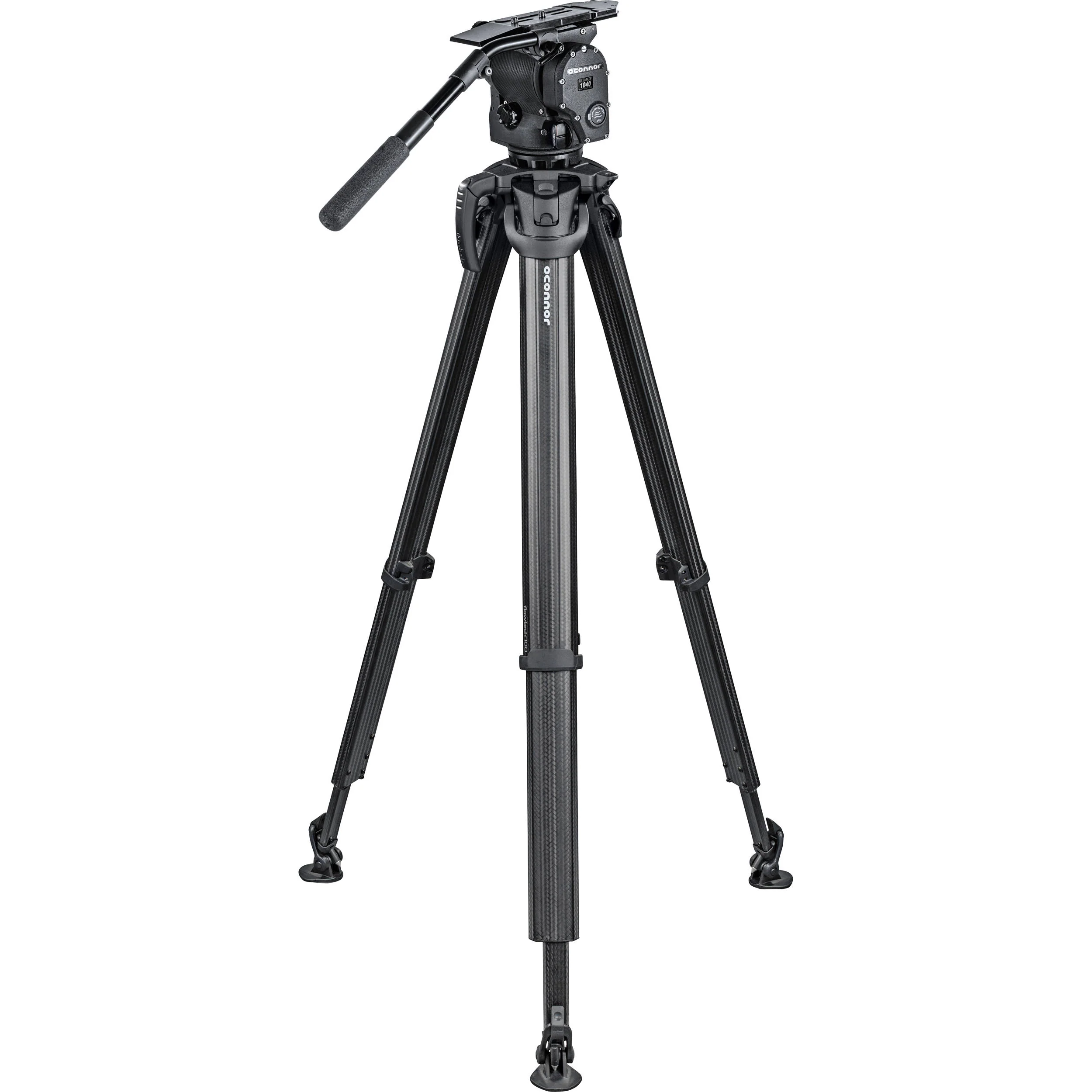 O'Connor 1040 Fluid Head & Flowtech 100 Tripod with Feet Handle & Case