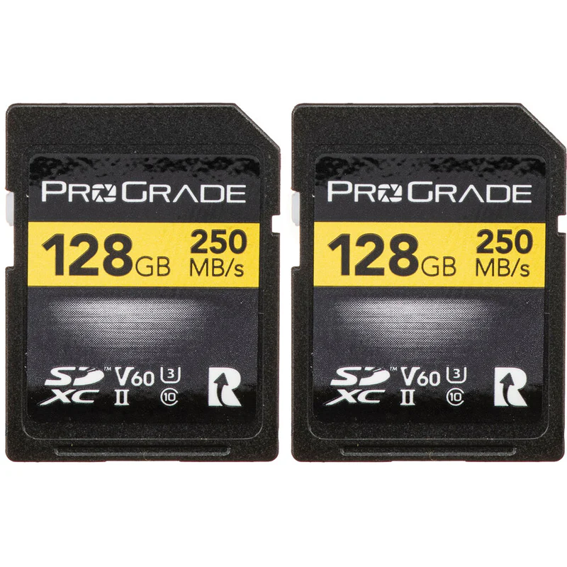 ProGrade Digital 128GB SDXC UHS-II 250MB/s Gold Memory Card (2 Pack) - V60 - Image 3