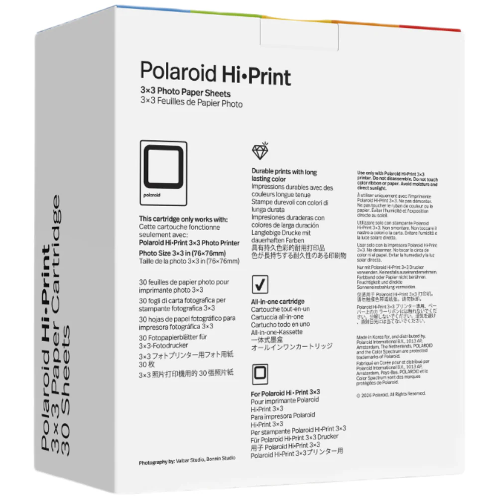 Polaroid HiPrint 3x3 Paper Cartridge - 30 Sheets - Image 19