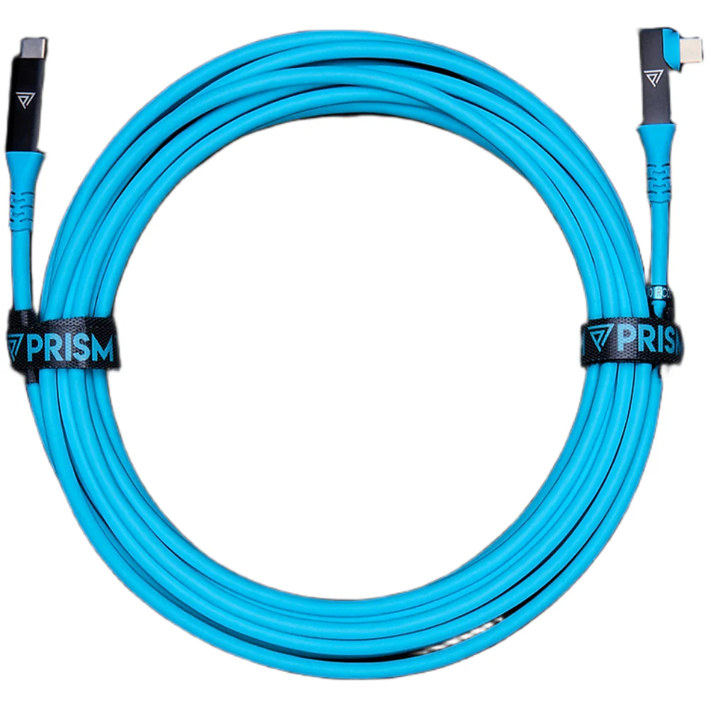Prism Tether Right Angle USB-C to Straight USB-C Cable (5m)