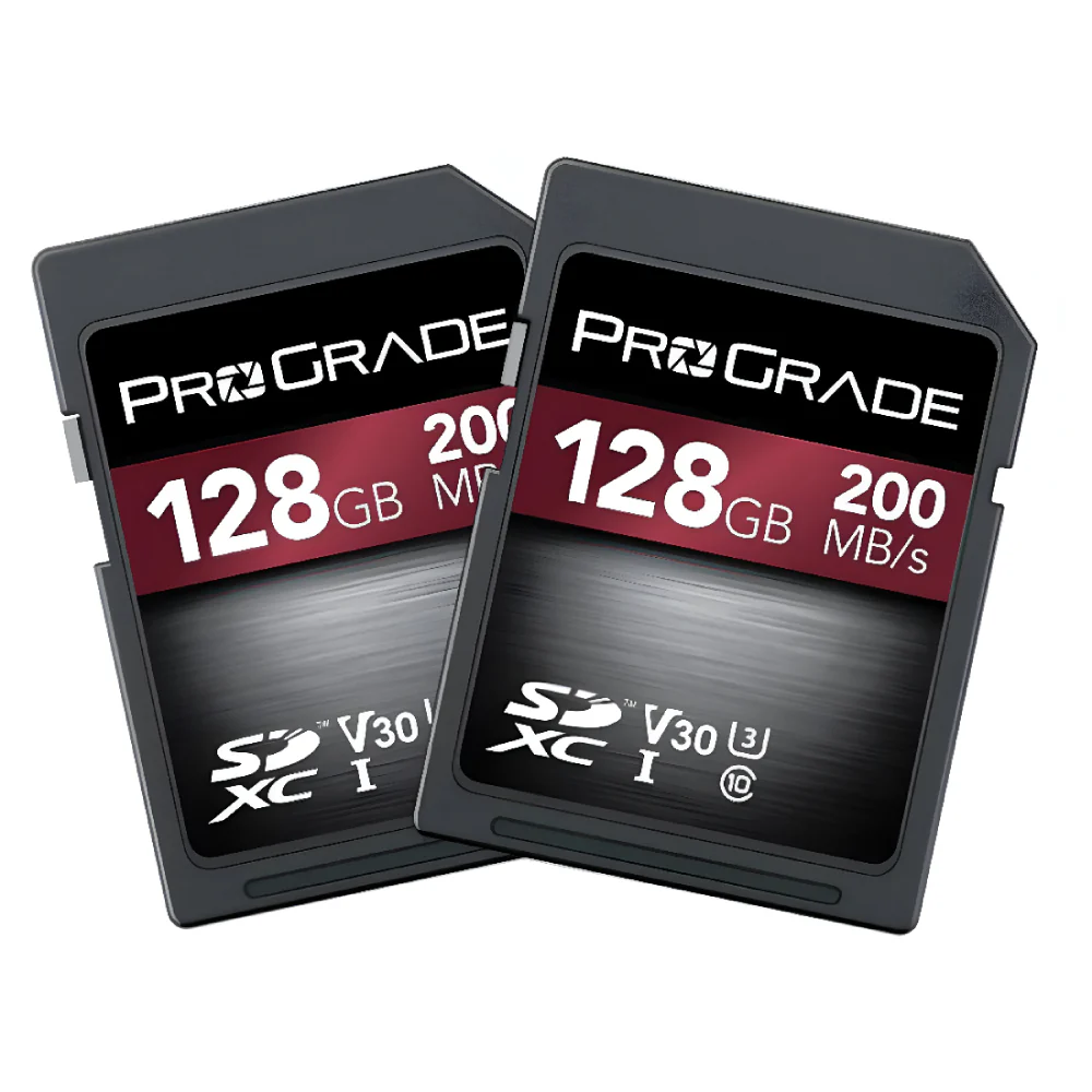 ProGrade Digital Strontium 128GB SDXC UHS-I 200MB/s Memory Card, 2 Pack - V30