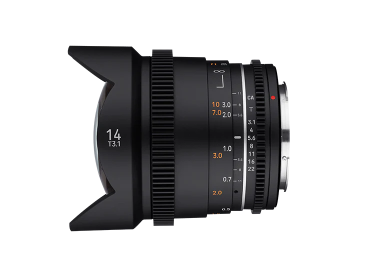 Samyang 14mm T3.1 MK2 VDSLR Full Frame Cinema Lens - Canon EF Mount