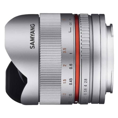 Samyang 8mm F2.8 Fisheye UMC II APS-C Canon M - Silver - Image 2