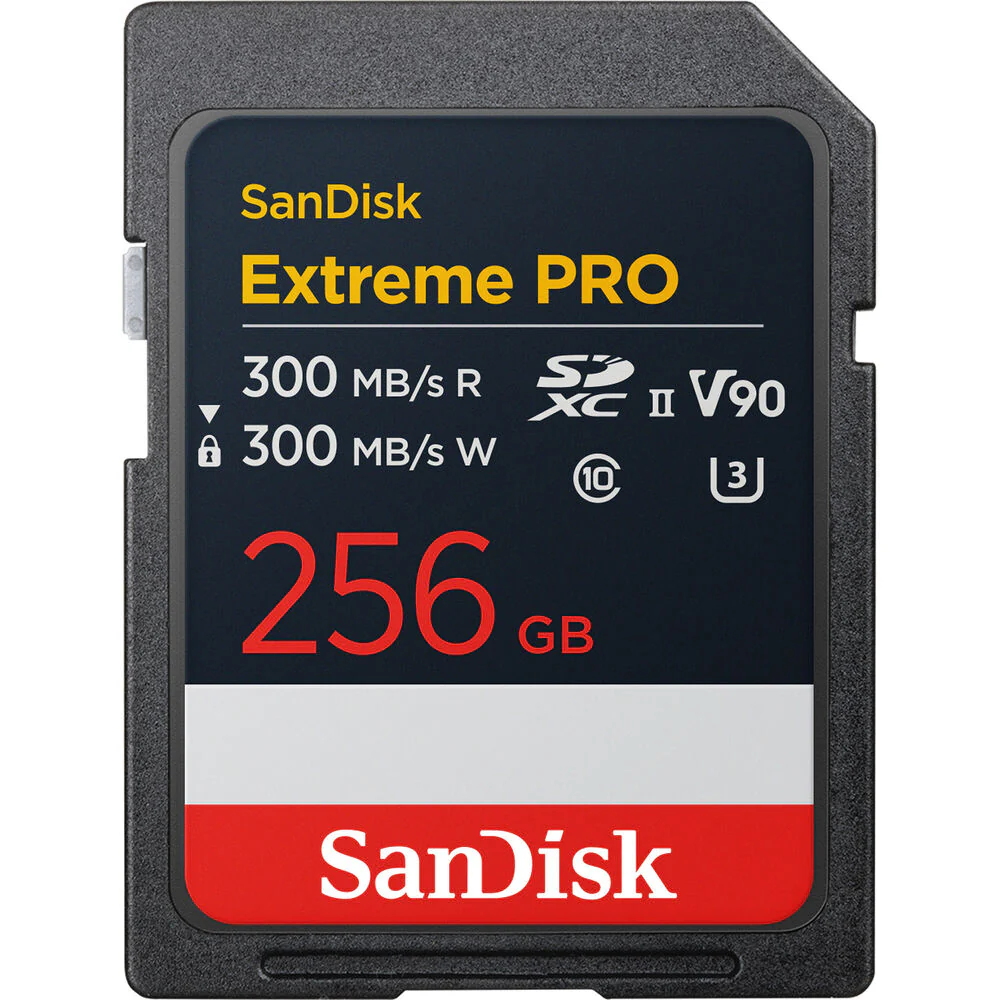 SanDisk Extreme Pro 256GB 300MB/s UHS-II C10 V90 Card