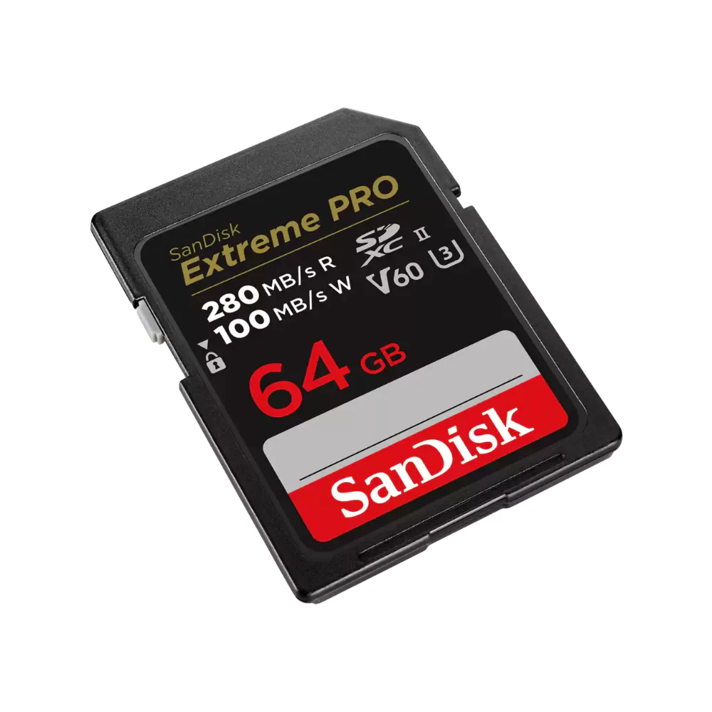SanDisk Extreme Pro 64GB SDXC 280MB/s UHS-II Memory Card - V60 - Image 2