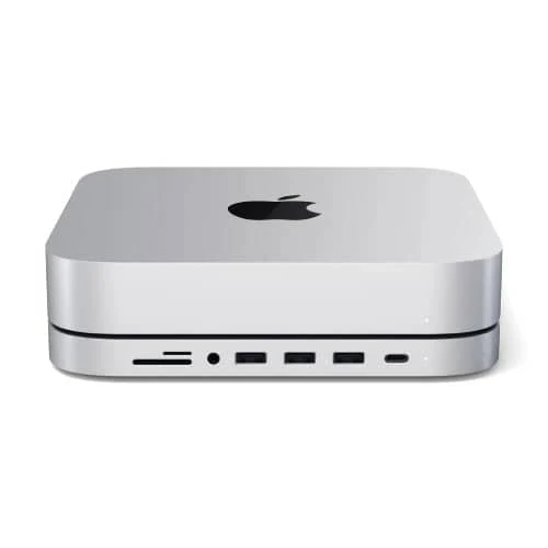 Satechi Aluminium Stand and Hub for Mac Mini/Mac Studio (Silver) - Image 2