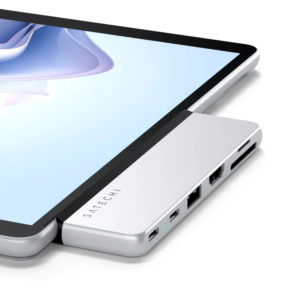 Satechi Dual USB-C Hub for Surface Pro 9 (Platinum) - Image 6