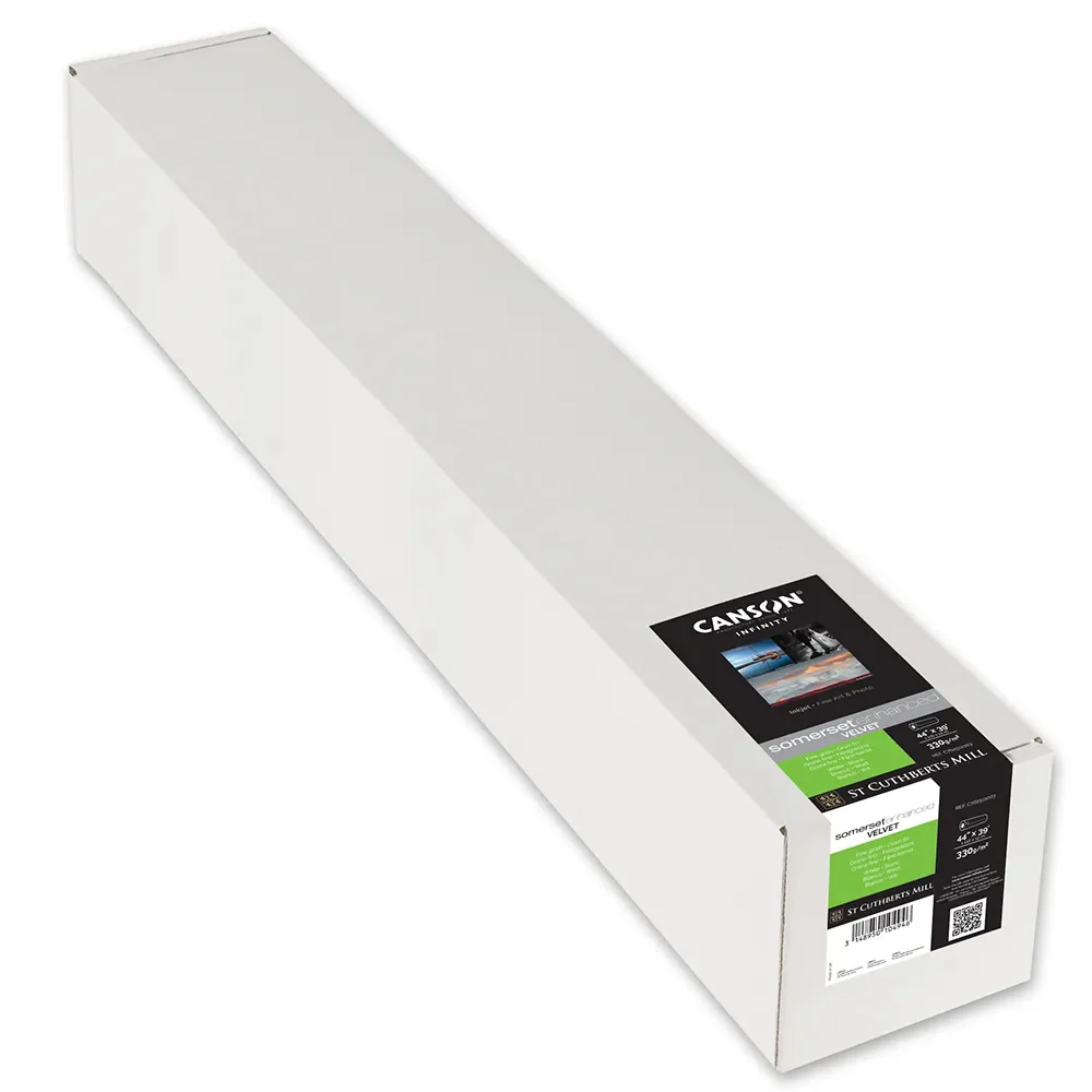 Somerset Enhanced Velvet White 330gsm 1118mm X 12m Roll