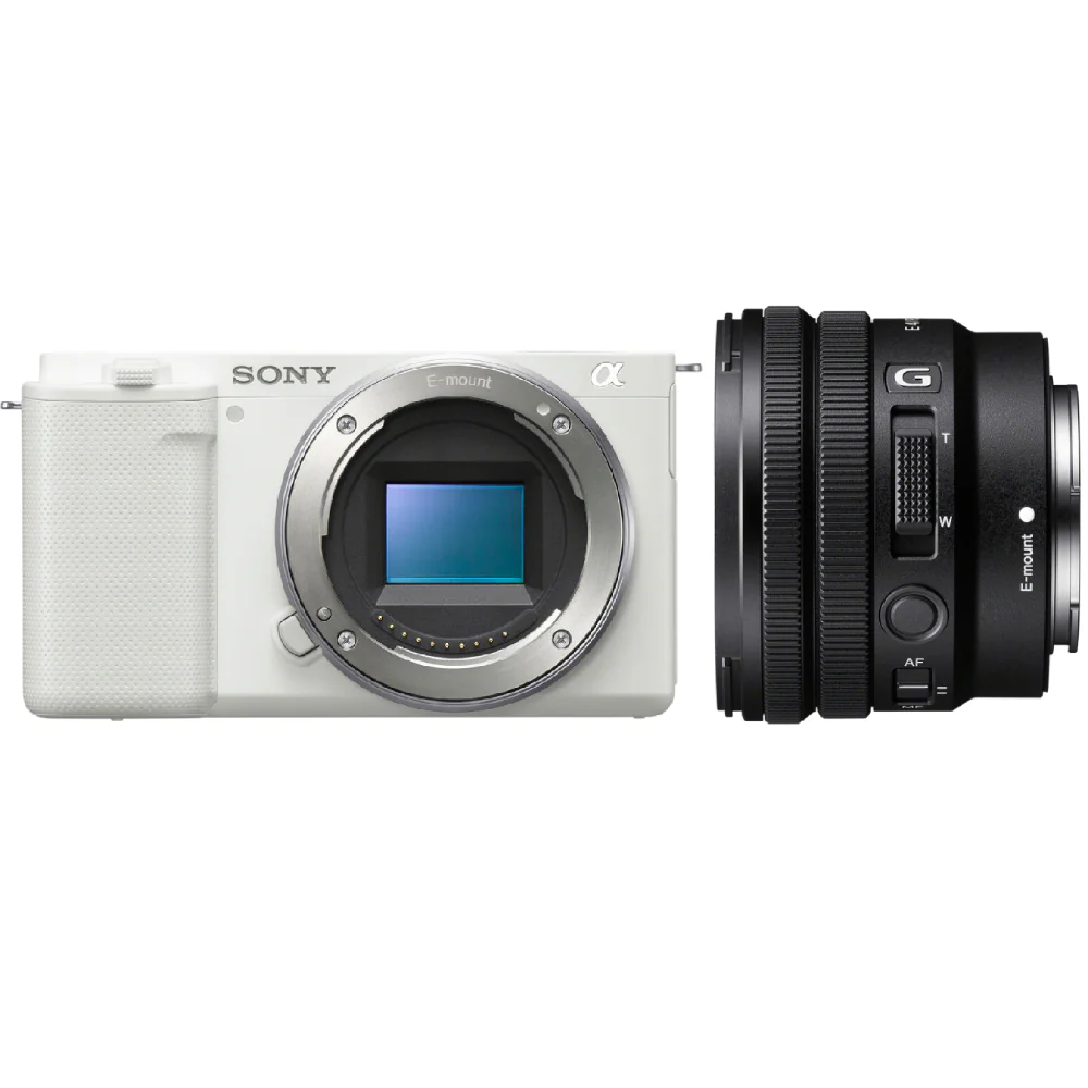 Sony ZV-E10 (White) with E PZ 10-20mm f/4 G Lens