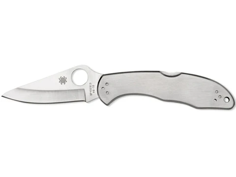 Spyderco Delica 4 Stainless - Plain Blade