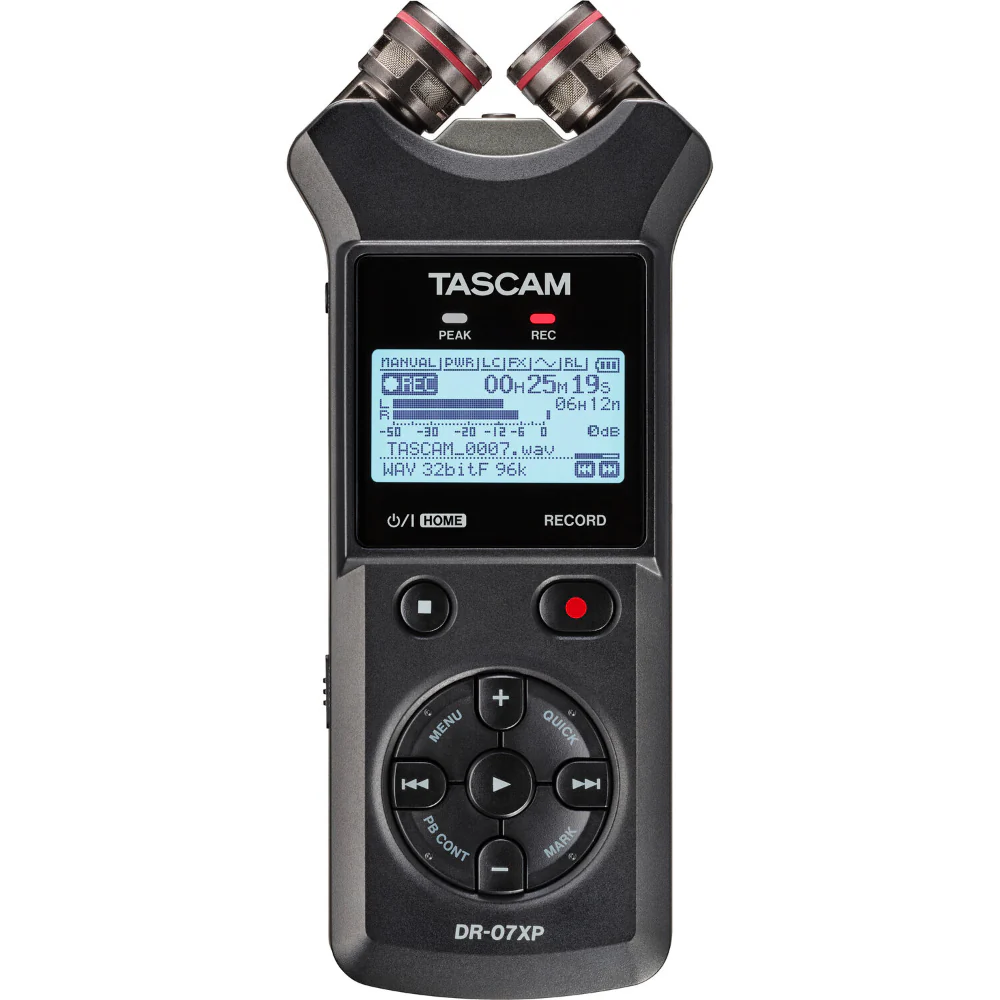 Tascam DR-07XP 2-Channel 32-Bit Float Portable Audio Recorder - Image 2