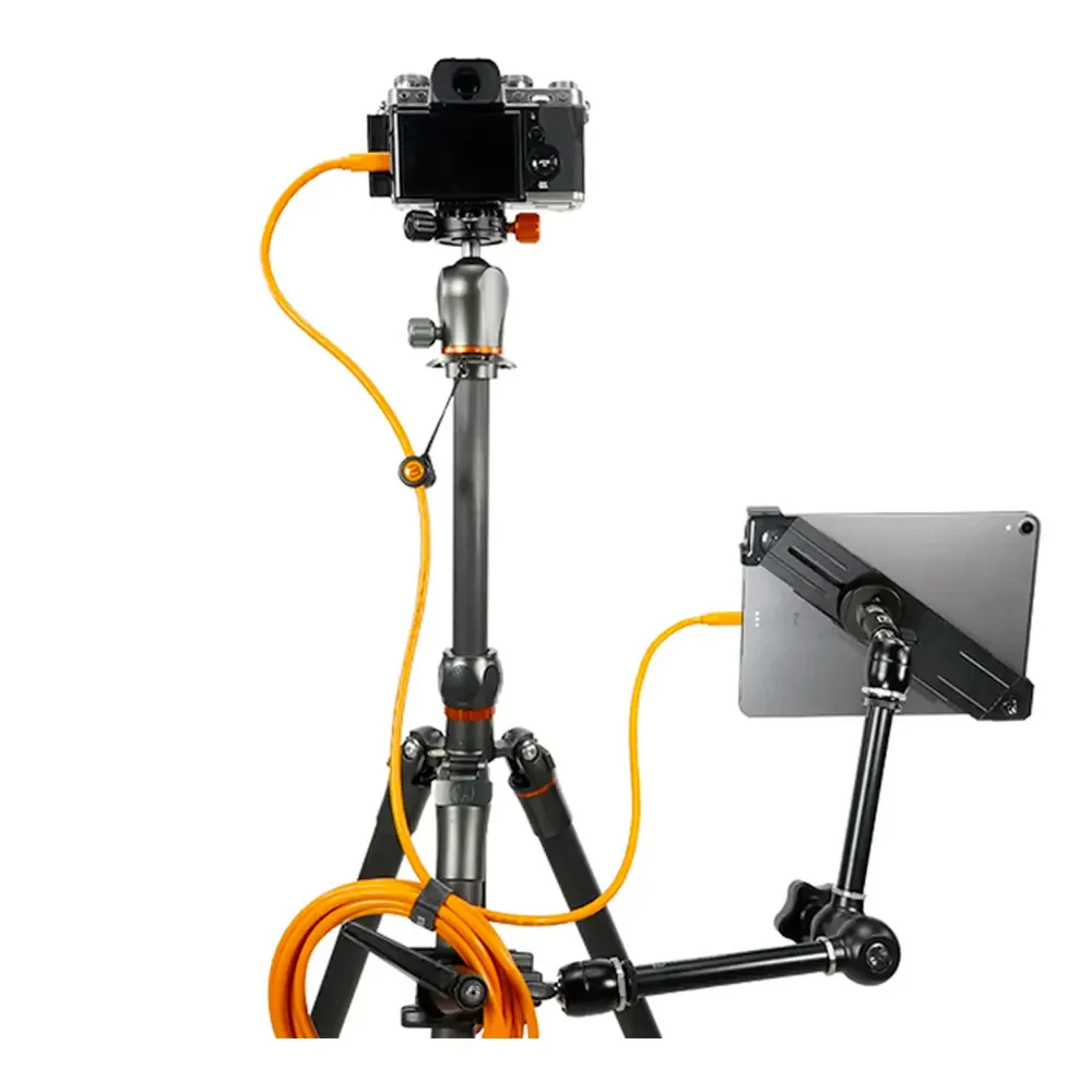 Tether Tools Tetherpro USB-C to 3.0 Micro-B Right Angle 4.6m (Orange) with TetherGuard TG020 - Image 3