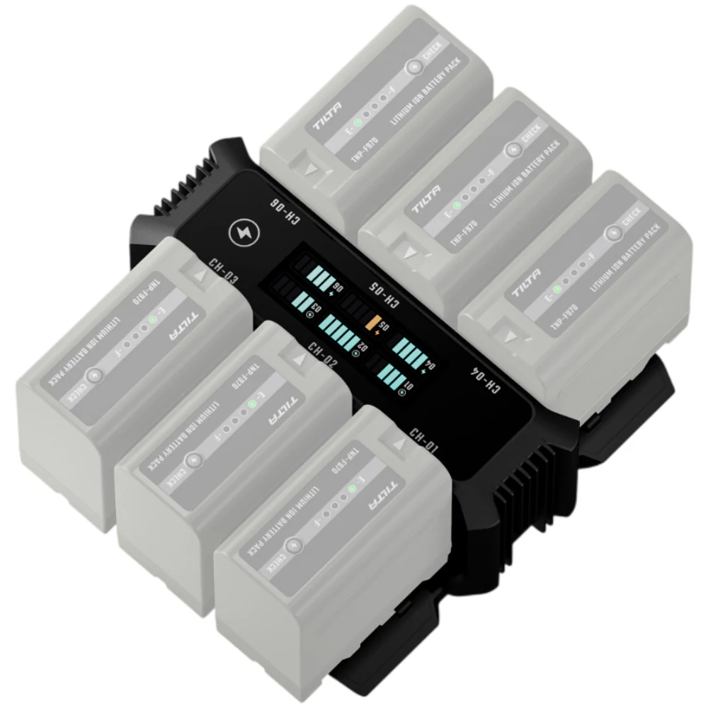 Tilta Foldable Charging Station for L-Series/NP-F (6 Channel) - Black