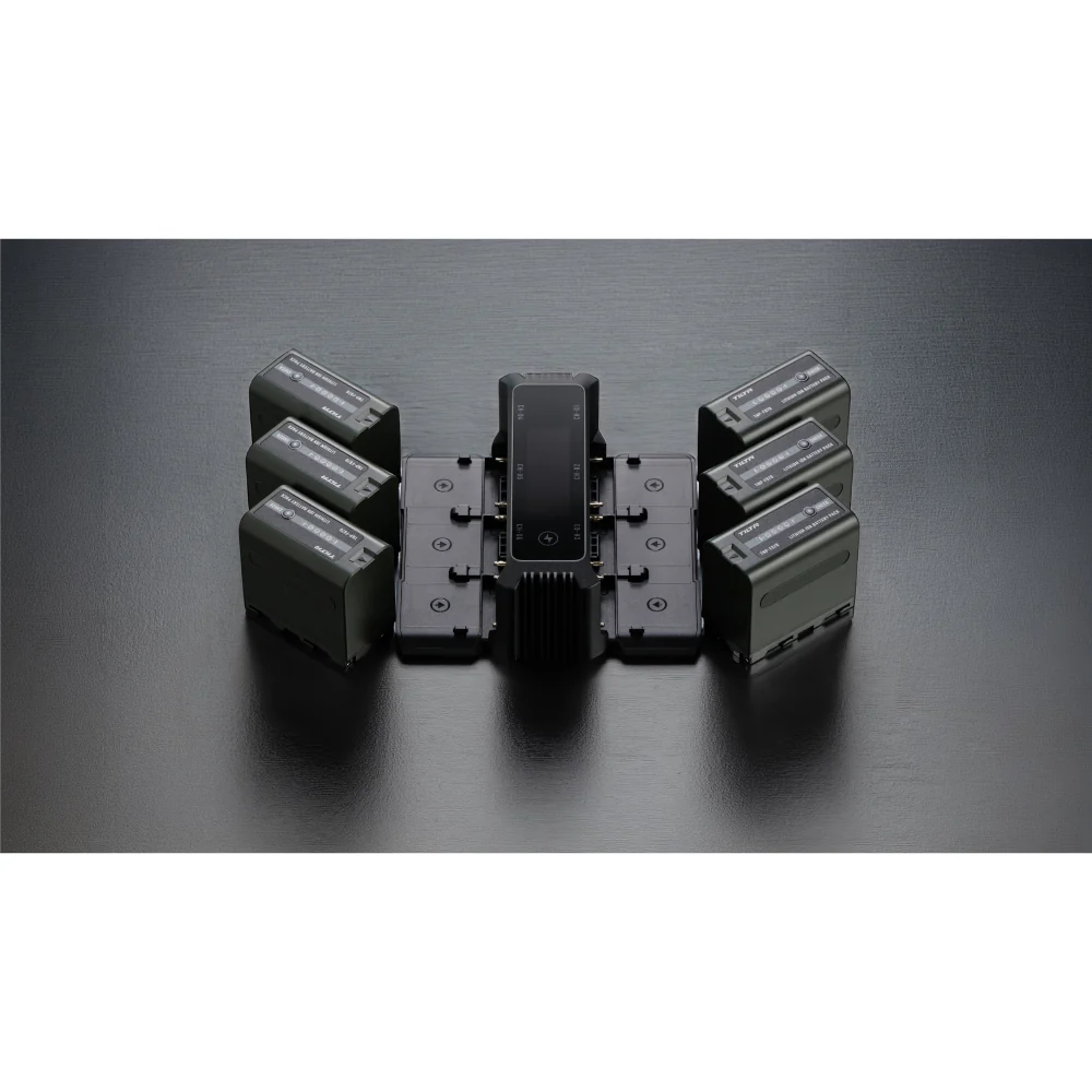 Tilta Foldable Charging Station for L-Series/NP-F Battery Kit (6 Batteries, US) - Black - Image 4
