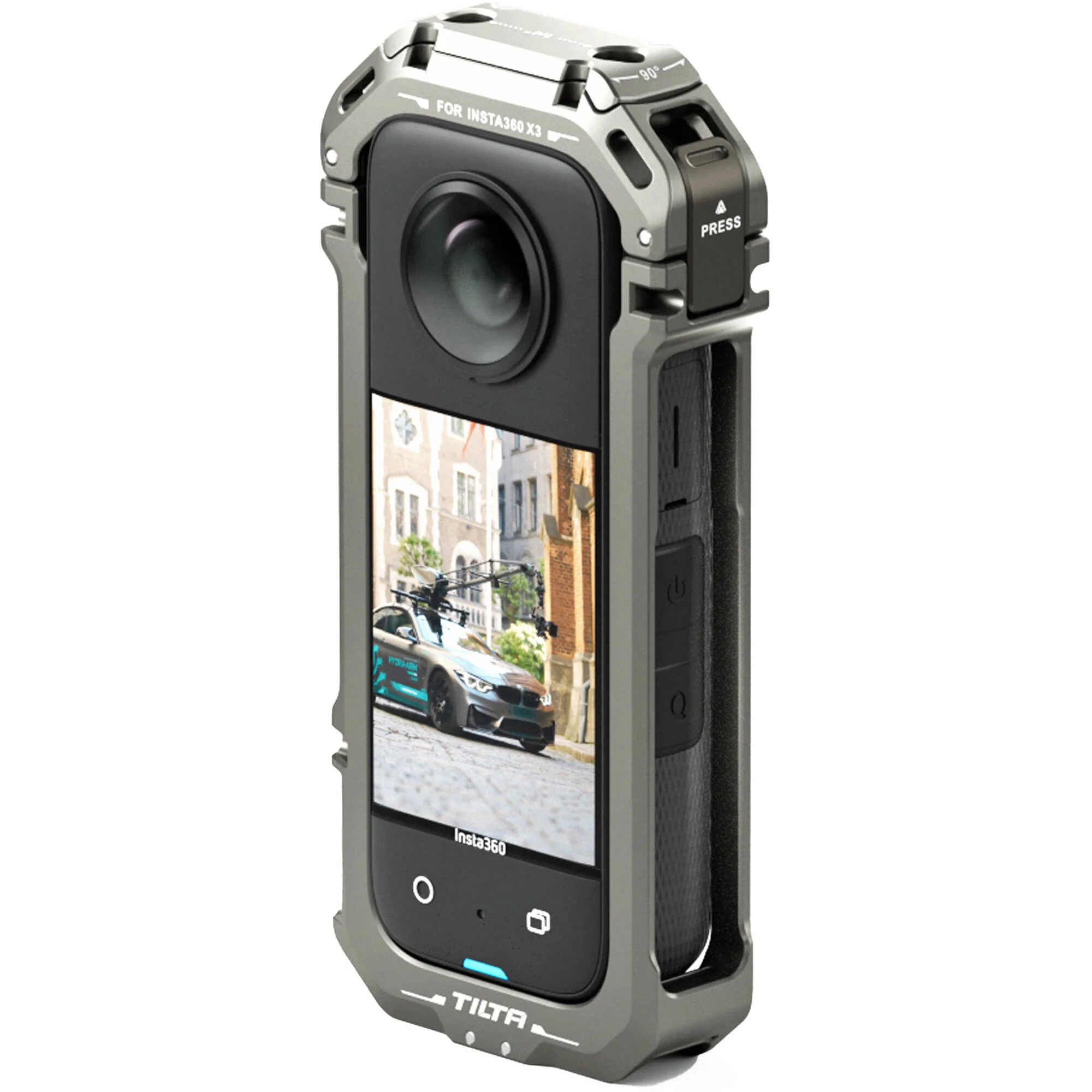 Tilta Full Camera Cage for Insta360 X3 - Titanium Gray - Image 13