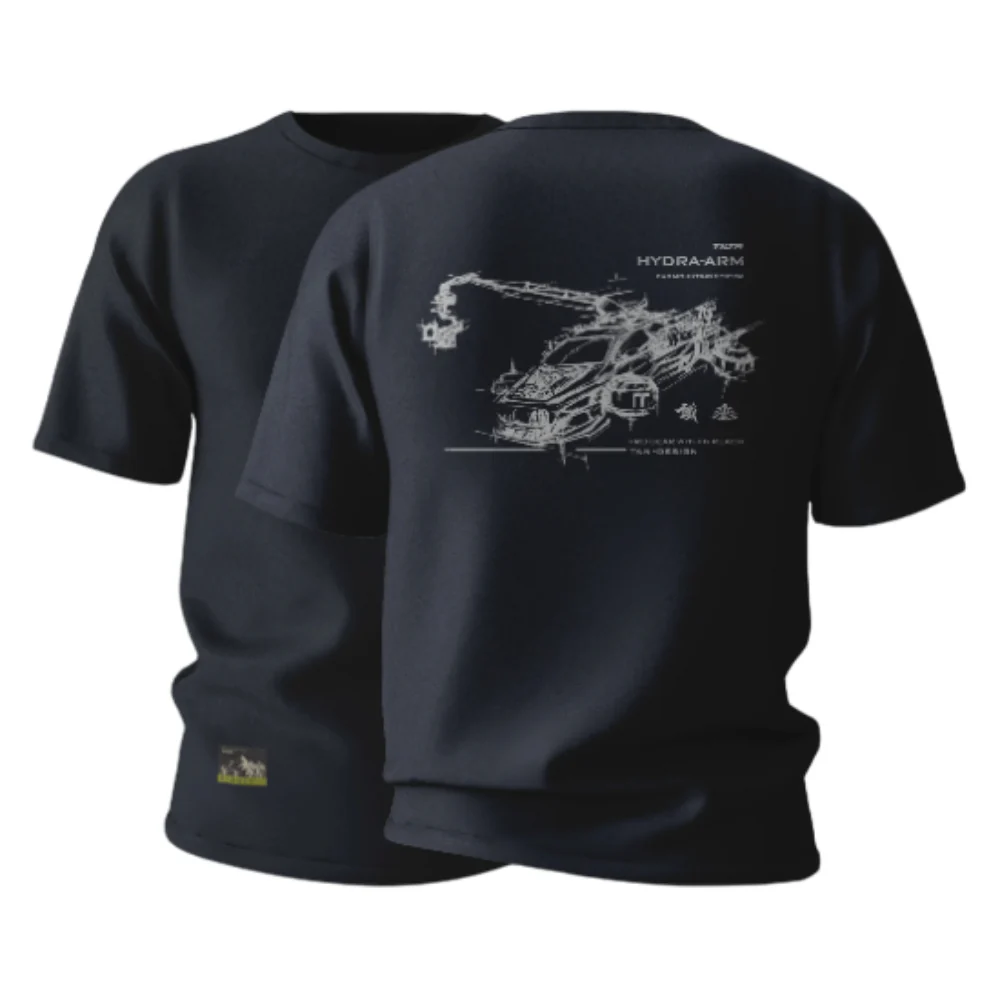 Tilta Hydra Arm Futuristic Sketch T-Shirt XL - Image 3