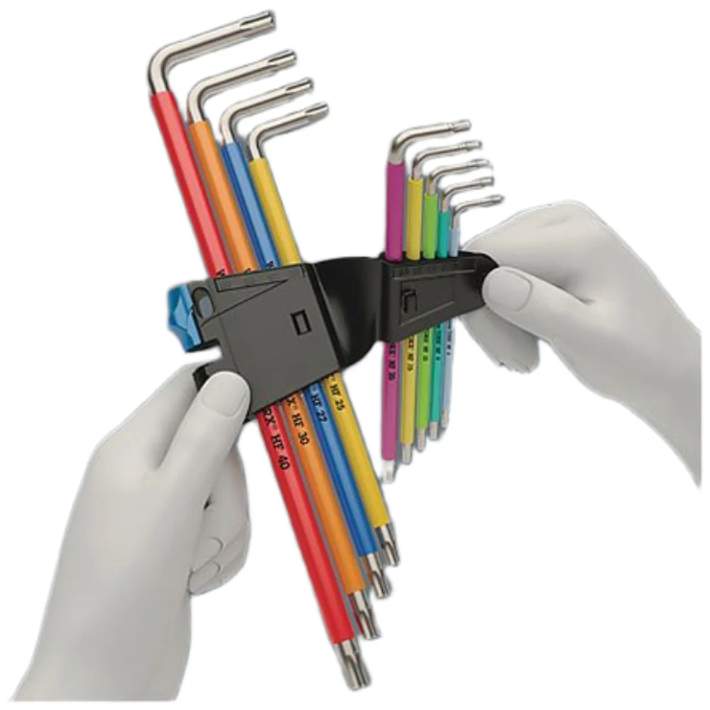 Wera 3967/9 Multicolour Torx Stainless L-Key Set with Holding Function 9 Peice 022689 - Image 4