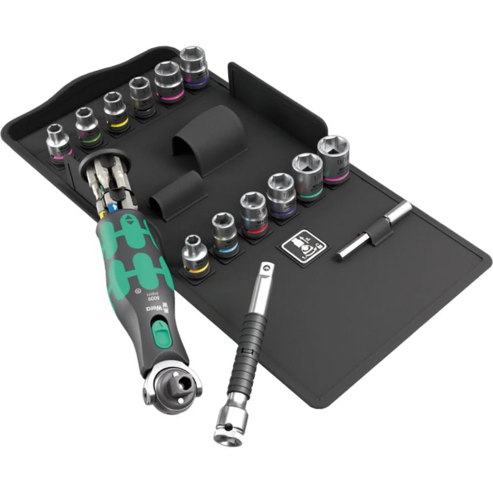 Wera 8009 Zyklop Pocket Ratchet Set 4 27 Peice 004285