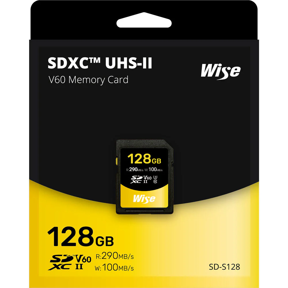Wise 128GB SDXC UHS-II 290MB/s Memory Card - V60 - Image 2