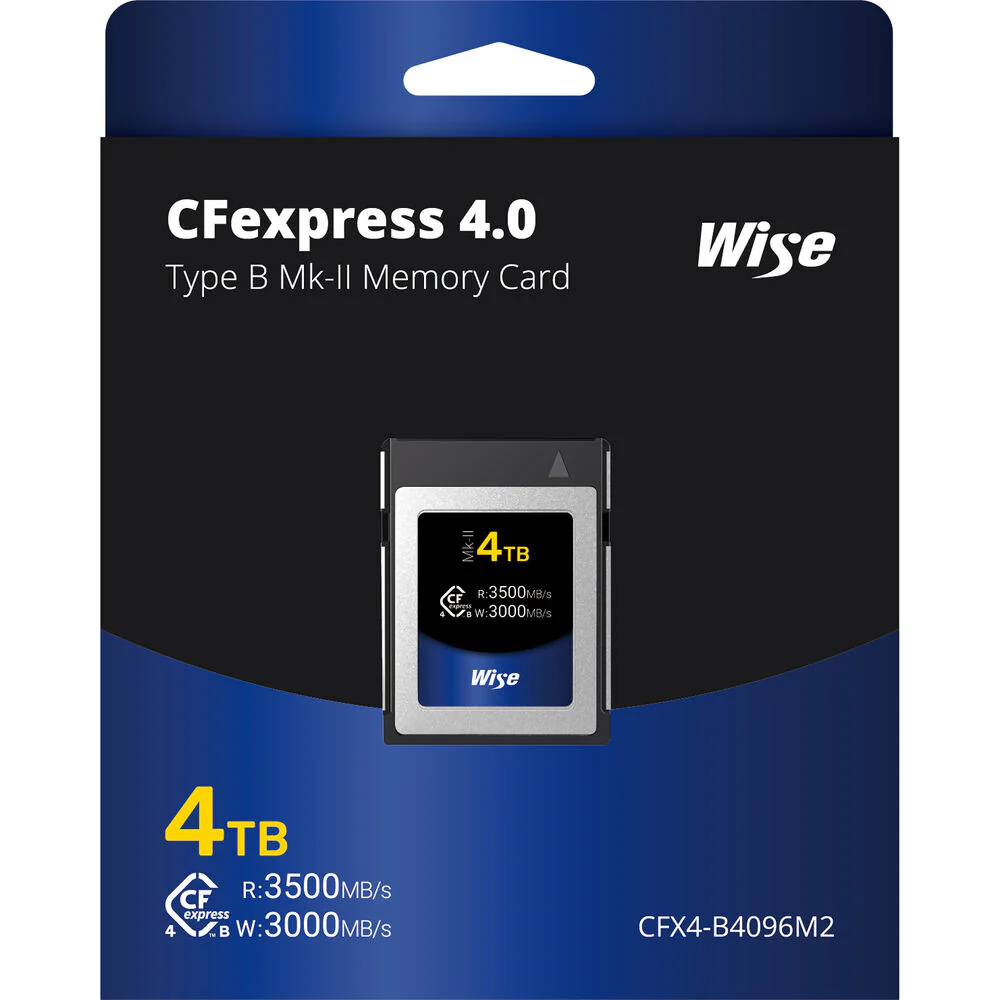 Wise 4TB CFexpress Type B 4.0 Mark II 3500MB/s Memory Card - Image 2